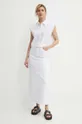 Rifľová sukňa Gestuz biela