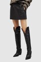 AllSaints fusta de piele SHANA WL570Z negru SS24