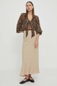Φούστα By Malene Birger Q71587013 μπεζ SS24