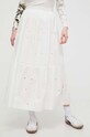 Βαμβακερή φούστα Desigual VICENZA λευκό 24SWFW05