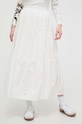 Βαμβακερή φούστα Desigual VICENZA λευκό 24SWFW05