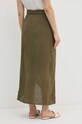 Odzież Sisley spódnica lniana 41I4L002D zielony