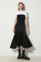 Rifľová sukňa VETEMENTS Denim Midi Skirt čierna