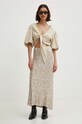 Never Fully Dressed spódnica NFDSK532 srebrny SS24