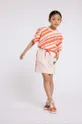 розовый Детская хлопковая юбка Kenzo Kids