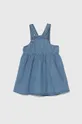 Хлопковое детское платье United Colors of Benetton голубой