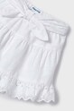 Mayoral pantaloni scurți din bumbac pentru copii alb 3910.6H.Mini.PPYH
