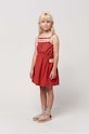 Παιδική βαμβακερή φούστα Bobo Choses 124AC093 μπορντό