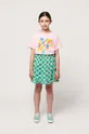 зелёный Детская хлопковая юбка Bobo Choses Для девочек