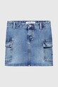 Βαμβακερή τζιν φούστα Calvin Klein Jeans IG0IG02385.PPYH μπλε SS24