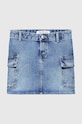 Βαμβακερή τζιν φούστα Calvin Klein Jeans IG0IG02385.PPYH μπλε SS24