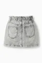 Dievčenská rifľová sukňa zippy sivá