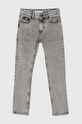 Παιδικά τζιν Calvin Klein Jeans με ρύθμιση γκρί IB0IB01913.PPYH