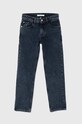 Calvin Klein Jeans jeansy dziecięce z regulacją granatowy IB0IB01916.PPYH