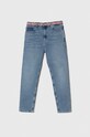 Dječje traperice Tommy Hilfiger bez uzorka plava KB0KB08688.128.176.PPYH