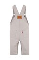 Levi's ogrodniczki niemowlęce LVN RAILROAD STRIPE OVERALL 6EJ382 szary SS24