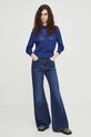 Levi's jeansy RIBCAGE BELLS A7503 granatowy SS25