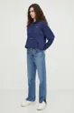 Levi's jeansy 501 CROP niebieski