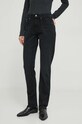 Pepe Jeans jeansy STRAIGHT JEANS HW Planet friendly czarny PL204592XF1