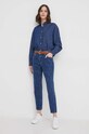 Pepe Jeans jeansy TAPERED JEANS HW LOGO PL204607 granatowy SS24