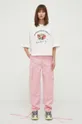 Παντελόνι Moschino Jeans ροζ