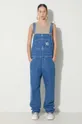 Lacláče Carhartt WIP Bib Overall Straight modrá