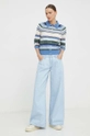 Kavbojke Levi's BAGGY WIDE LEG modra