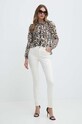 Morgan jeansy PIOUBA PIOUBA.OFF.WHITE beżowy SS24