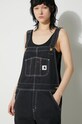Carhartt WIP ogrodniczki jeansowe Bib Overall Straight czarny I033018.8906