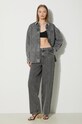 Rotate jeansy Rhinestone Wide Leg Jeans 113011D06 szary SS24
