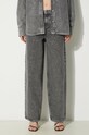 Rotate jeansy Rhinestone Wide Leg Jeans szary 113011D06