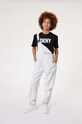 Dkny ogrodniczki jeansowe dziecięce ogrodniczki biały D60063.162.174