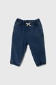 United Colors of Benetton spodnie dresowe niemowlęce z elastanem niebieski 4BAYAF010.W.Seasonal