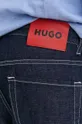 granatowy HUGO jeansy z domieszką lnu