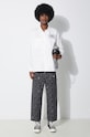 A Bathing Ape cotton jeans Metal One Point Double Knee Denim Work Pants 1J80150052 black SS24