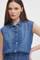 Бавовняний комбінезон Pepe Jeans JESS блакитний PL230488