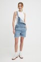 Odzież Pepe Jeans ogrodniczki jeansowe ABBY FABBY PL230492 niebieski