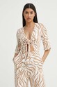 Max Mara Beachwear kombinezon plażowy 2416641039600 beżowy SS24