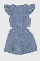 United Colors of Benetton salopetă din bumbac pentru copii cu modele bleumarin 4QKUCT00Q.G.Seasonal