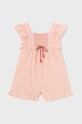 Mayoral kombinezon bawełniany niemowlęcy 1803.4F.Baby.PPYH różowy SS24
