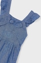 Dziewczynka Mayoral kombinezon lniany dziecięcy 3859.6E.Mini.PPYH niebieski