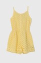 Abercrombie & Fitch kombinezon bawełniany bawełna żółty KI259.4042