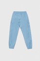 Calvin Klein Jeans spodnie dziecięce IB0IB01675.PPYH niebieski SS24