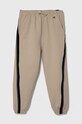 Calvin Klein Jeans spodnie dresowe dziecięce z elastanem beżowy IB0IB01931.PPYH