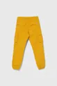 Παιδικό βαμβακερό παντελόνι Guess κίτρινο