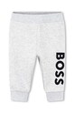 BOSS spodnie dresowe niemowlęce dzianina szary J50573.86.94