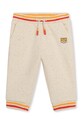 Kenzo Kids pantaloni de trening pentru copii tricotaj bej K60147.
