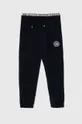 granatowy Tommy Hilfiger spodnie dresowe bawełniane dziecięce Chłopięcy