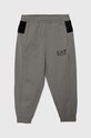 EA7 Emporio Armani pantaloni de trening pentru copii tricotaj gri 3DBP56.BJ05Z