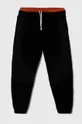 czarny Sisley spodnie dresowe bawełniane dziecięce Chłopięcy